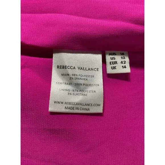 Rebecca Vallance Statement Hot Pink Cupids Bow Dress Size 10 US / 14 AUS - Picture 5 of 5